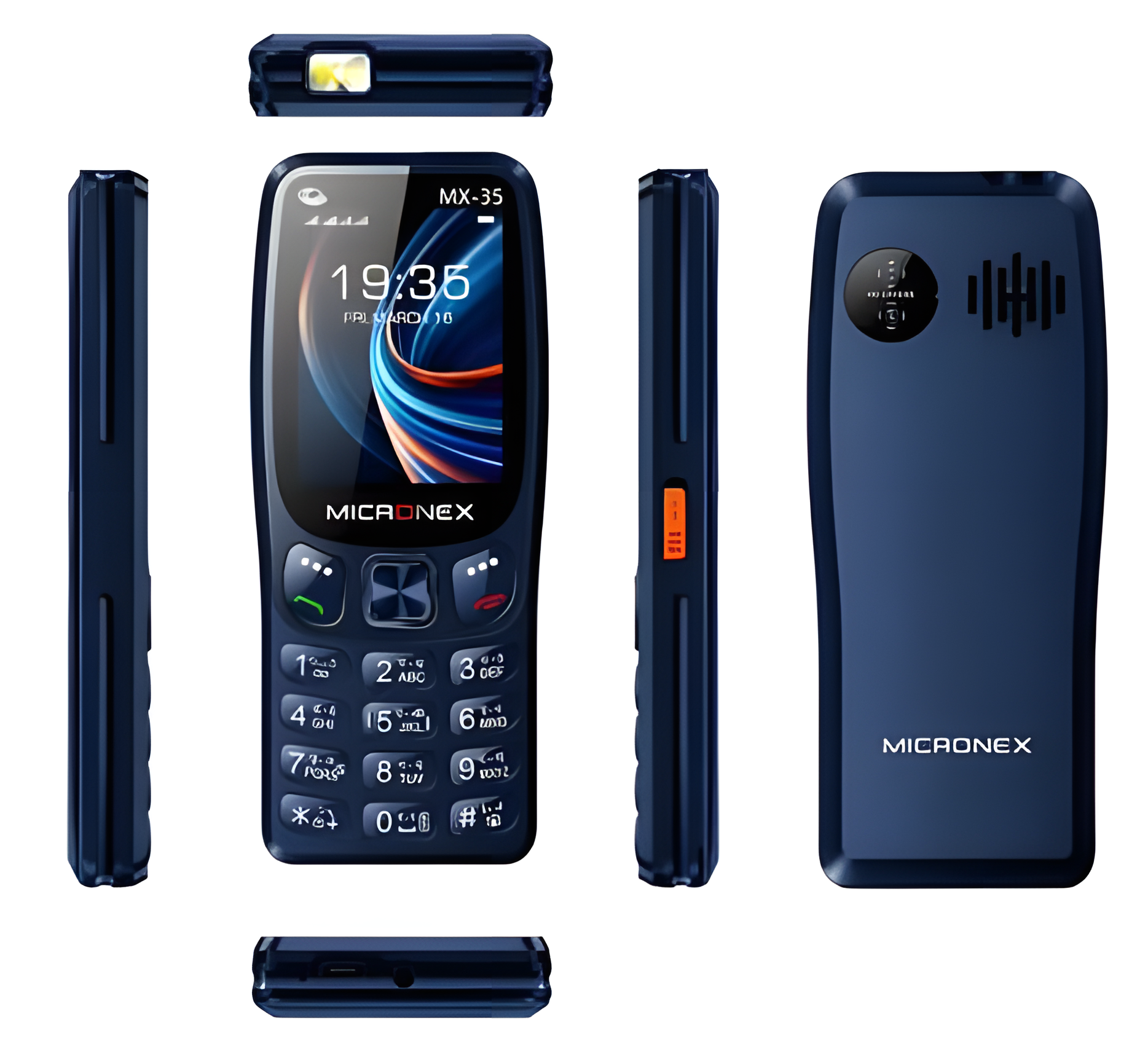 Micronex MX-35 4 SIM Button Phone | 3000mAh Battery | 2.4" Display